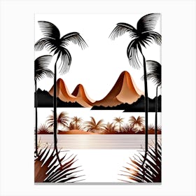 Landscape With Palm Trees 1 Canvas Print