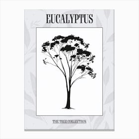 Eucalyptus Tree Simple Geometric Nature Stencil 21 Poster Canvas Print