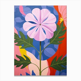 Phlox 3 Hilma Af Klint Inspired Pastel Flower Painting Canvas Print