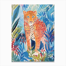Jaguar Watercolor Painting Canvas Print