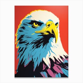 Andy Warhol Style Bird Bald Eagle 3 Canvas Print
