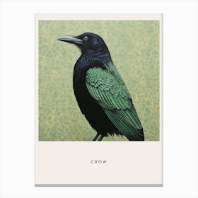 Ohara Koson Inspired Bird Painting Crow 3 Poster Canvas Print