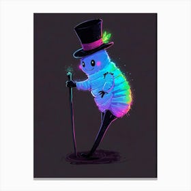 Worm In A Hat Canvas Print