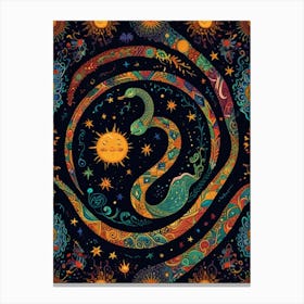 Snake And The Sun Canvas Print