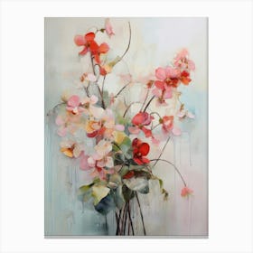 Abstract Flower Painting Coral Bells 1 Canvas Print