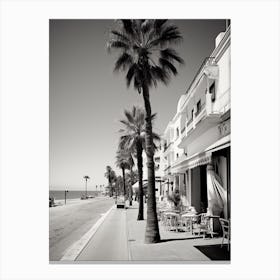 Marbella, Spain, Mediterranean Black And White Photography Analogue 3 Canvas Print