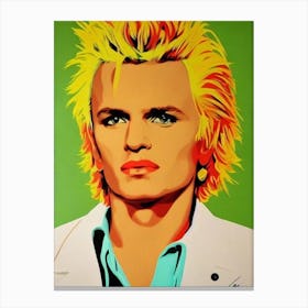 Billy Idol Colourful Pop Art Canvas Print