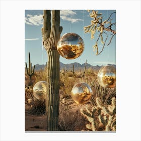 Disco Balls In The Desert 1 Canvas Print