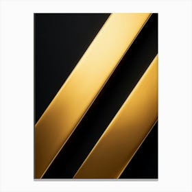 Bright Gold Metallic Border Encompassing A Frame Smooth Texture Contrasts Against Dark Background (1) Canvas Print