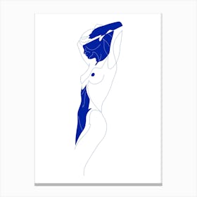 C12 Blue Nude Canvas Print