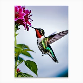 Male Ruby Throated Hummingbird-Reimagined Canvas Print