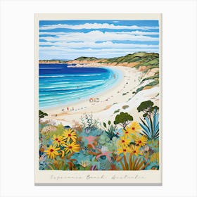 Poster Of Esperance Beach, Australia, Matisse And Rousseau Style 4 Canvas Print