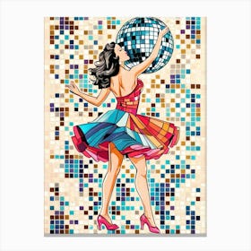 Disco Ball Girl 3 Canvas Print