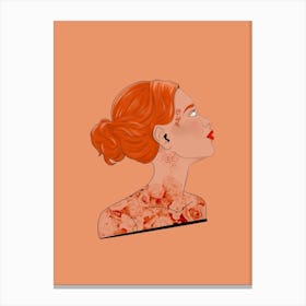 sunset girl Canvas Print