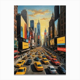 Times Square Skyscrapers Canvas Print