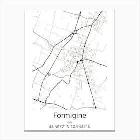 Formigine,Italy Minimalist Map Canvas Print