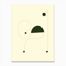 Minimalist snail moss poster Canvas Print