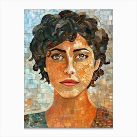 Mosaic Portrait Of A Woman 4 Canvas Print