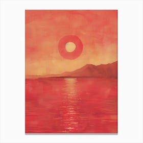 Sunset Over The Ocean 99 Canvas Print