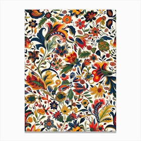 Iris Impress London Fabrics Floral Pattern 1 Canvas Print