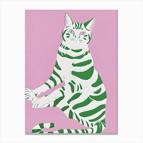 Striped Cat 3 Canvas Print