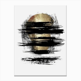 Gold And Black 35 Canvas Print