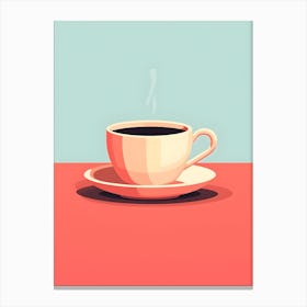 Minimalistic Cup Of Coffee Canvas Print