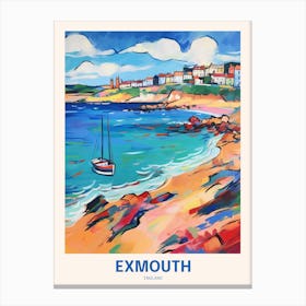 Exmouth England 2 Uk Travel Poster Canvas Print