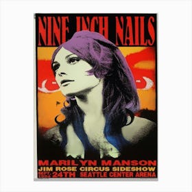 Nine Inch Nails 1994 Seattle Poster Canvas Print