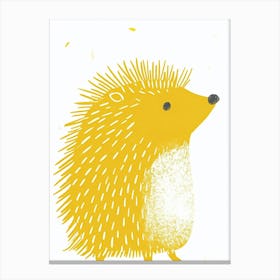 Yellow Hedgehog 2 Canvas Print