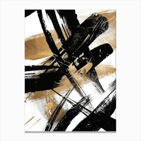 Abstract In Black And Gold Canvas Print