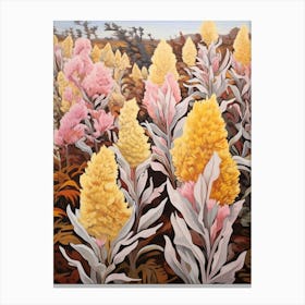 Celosia 4 Flower Painting Canvas Print