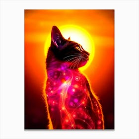 Cat With Glowing Body Canvas Print