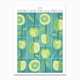 Mercado De La Fruta Kiwi Illustration 2 Poster Canvas Print