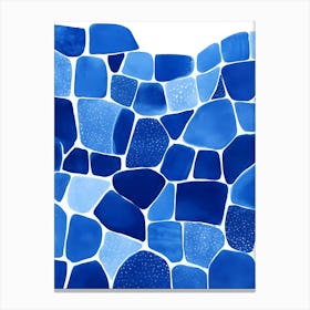 Blue Mosaic Wall Art Canvas Print