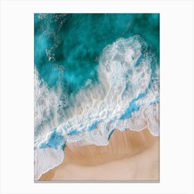 Aerial View Of A Beach 150 Canvas Print