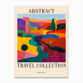 Abstract Travel Collection Poster Mauritania 1 Canvas Print