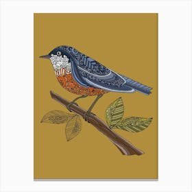 Maxine The Red Breasted Nuthatch Canvas Print