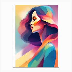 Colorful Abstractive Women Canvas Print
