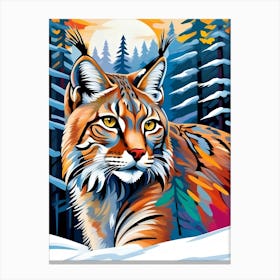 Lynx snow Canvas Print