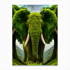 Elephant In The Forest 3 Canvas Print