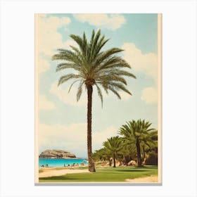 Cala Mesquida Beach Mallorca Spain Vintage Canvas Print