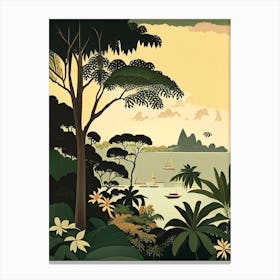 Cebu Island Philippines Rousseau Inspired Tropical Destination Canvas Print