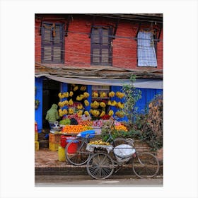 Colors On The Street Of Kathmandu Canvas Print