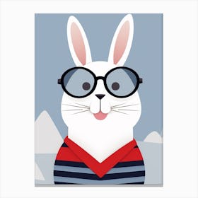 Little Arctic Hare 2 Wearing Sunglasses Canvas Print