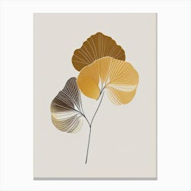 Ginkgo Spices And Herbs Retro Minimal 3 Canvas Print