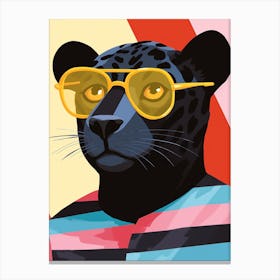 Little Black Panther 2 Wearing Sunglasses Canvas Print