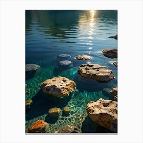 Rocks In The Water 1 Canvas Print