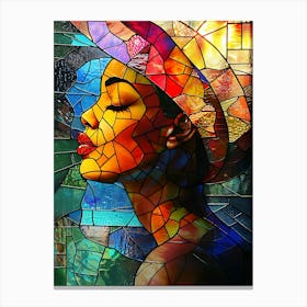 Women Stained Glass Painting Canvas Print