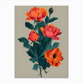 Orange Roses Canvas Print Canvas Print